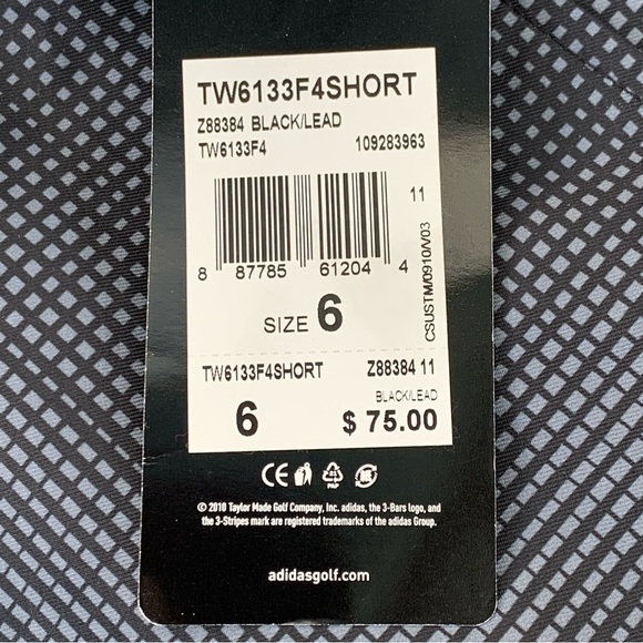 Adidas Golf Shorts Women’s Size 6 Plaid Black Gray Flat Front Pockets - Picture 8 of 9